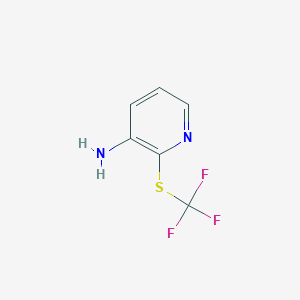 molecular formula C6H5F3N2S B11758069 2-((Trifluoromethyl)thio)pyridin-3-amine 