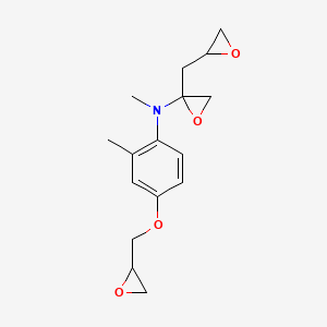 molecular formula C16H21NO4 B11758118 N-methyl-N-{2-methyl-4-[(oxiran-2-yl)methoxy]phenyl}-2-[(oxiran-2-yl)methyl]oxiran-2-amine 