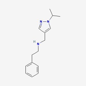 (2-phenylethyl)({[1-(propan-2-yl)-1H-pyrazol-4-yl]methyl})amine