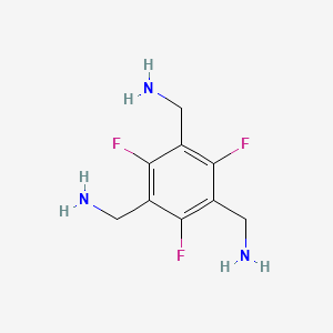 molecular formula C9H12F3N3 B11758147 (2,4,6-Trifluorobenzene-1,3,5-triyl)trimethanamine 