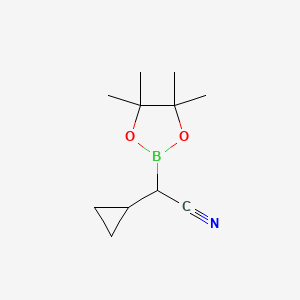 2-Cyclopropyl-2-(4,4,5,5-tetramethyl-1,3,2-dioxaborolan-2-yl)acetonitrile