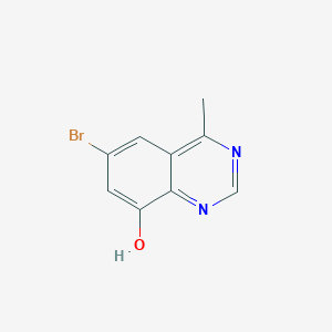 molecular formula C9H7BrN2O B11758162 6-Bromo-4-methylquinazolin-8-ol 