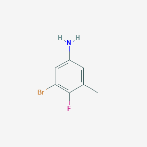 molecular formula C7H7BrFN B11758173 3-Bromo-4-fluoro-5-methylaniline 