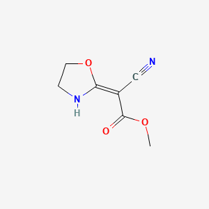 molecular formula C7H8N2O3 B1175822 Methyl cyano(1,3-oxazolidin-2-ylidene)acetate 