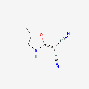 molecular formula C7H7N3O B1175823 2-(5-Methyl-1,3-oxazolidin-2-ylidene)malononitrile 