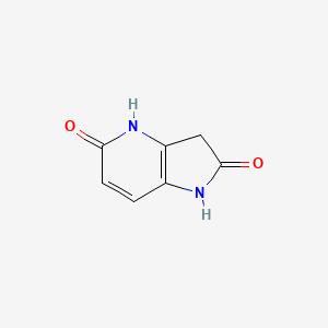 molecular formula C7H6N2O2 B11758261 1H-Pyrrolo[3,2-b]pyridine-2,5(3H,4H)-dione 