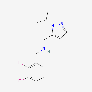 [(2,3-difluorophenyl)methyl]({[1-(propan-2-yl)-1H-pyrazol-5-yl]methyl})amine