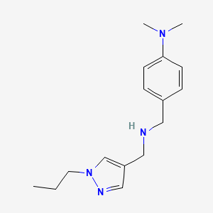 N,N-dimethyl-4-({[(1-propyl-1H-pyrazol-4-yl)methyl]amino}methyl)aniline