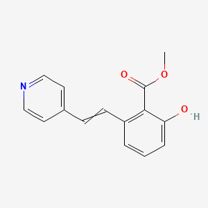 Methyl 2-hydroxy-6-[2-(pyridin-4-yl)ethenyl]benzoate