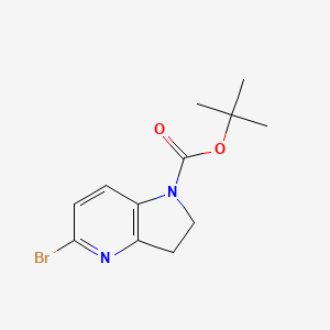 molecular formula C12H15BrN2O2 B11758327 tert-Butyl 5-bromo-2,3-dihydro-1H-pyrrolo[3,2-b]pyridine-1-carboxylate 