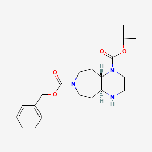 RaceMicOctahydro-pyrazino[2,3-d]azepine-1,7-dicarboxylicacid7-benzylester1-tert-butyl ester