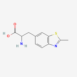 molecular formula C11H12N2O2S B11758355 2-Amino-3-(2-methyl-1,3-benzothiazol-6-yl)propanoic acid 