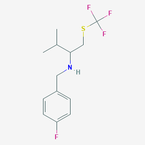 (4-Fluoro-benzyl)-(2-methyl-1-trifluoromethylsulfanylmethylpropyl)-amine