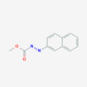 molecular formula C12H10N2O2 B11758366 methyl (E)-2-(naphthalen-2-yl)diazene-1-carboxylate 