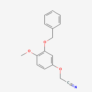 molecular formula C16H15NO3 B11758403 2-(3-(Benzyloxy)-4-methoxyphenoxy)acetonitrile 