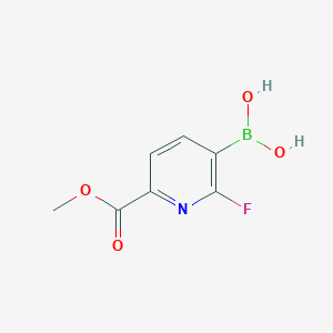 [2-Fluoro-6-(methoxycarbonyl)pyridin-3-yl]boronic acid