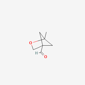 molecular formula C7H10O2 B11758416 1-Methyl-2-oxabicyclo[2.1.1]hexane-4-carbaldehyde 