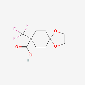 8-(Trifluoromethyl)-1,4-dioxaspiro[4.5]decane-8-carboxylic acid