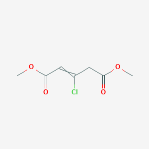 molecular formula C7H9ClO4 B11758544 2-Pentenedioic acid, 3-chloro-, dimethyl ester, (E)- CAS No. 66016-87-3