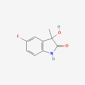 molecular formula C9H8FNO2 B11758555 5-Fluoro-3-hydroxy-3-methylindolin-2-one 