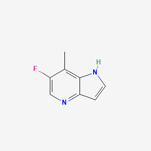 molecular formula C8H7FN2 B11758578 6-fluoro-7-methyl-1H-pyrrolo[3,2-b]pyridine 