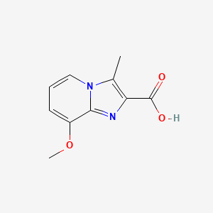 molecular formula C10H10N2O3 B11758601 8-Methoxy-3-methylimidazo[1,2-a]pyridine-2-carboxylic acid 