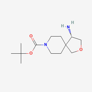 molecular formula C13H24N2O3 B11758606 tert-Butyl (S)-4-amino-2-oxa-8-azaspiro[4.5]decane-8-carboxylate 