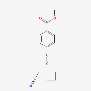 Methyl 4-{2-[1-(cyanomethyl)cyclobutyl]ethynyl}benzoate