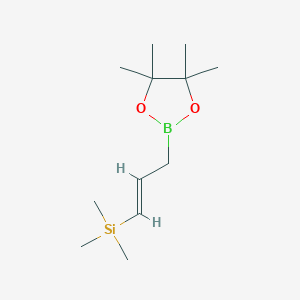 molecular formula C12H25BO2Si B11758617 (E)-Trimethyl(3-(4,4,5,5-tetramethyl-1,3,2-dioxaborolan-2-yl)prop-1-en-1-yl)silane 