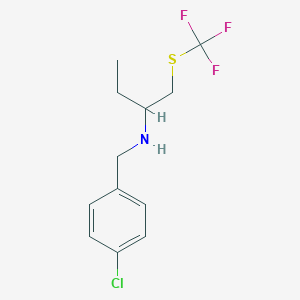 (4-Chloro-benzyl)-(1-trifluoromethylsulfanylmethylpropyl)-amine