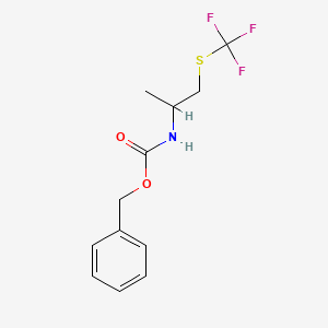 (1-Methyl-2-trifluoromethylsulfanyl-ethyl)-carbamic acid benzyl ester