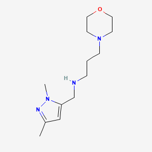 molecular formula C13H24N4O B11758672 [(1,3-dimethyl-1H-pyrazol-5-yl)methyl][3-(morpholin-4-yl)propyl]amine 