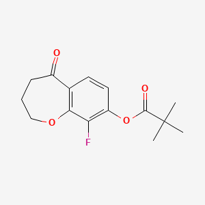 9-Fluoro-5-oxo-2,3,4,5-tetrahydrobenzo[b]oxepin-8-yl pivalate