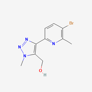 molecular formula C10H11BrN4O B11758696 [4-(5-bromo-6-methylpyridin-2-yl)-1-methyl-1H-1,2,3-triazol-5-yl]methanol 