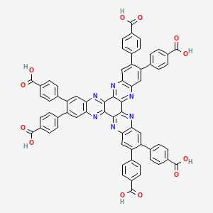 4-[7,16,17,26,27-pentakis(4-carboxyphenyl)-3,10,13,20,23,30-hexazaheptacyclo[20.8.0.02,11.04,9.012,21.014,19.024,29]triaconta-1(30),2,4(9),5,7,10,12,14(19),15,17,20,22,24(29),25,27-pentadecaen-6-yl]benzoic acid