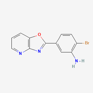 molecular formula C12H8BrN3O B1175874 2-Bromo-5-([1,3]oxazolo[4,5-b]pyridin-2-yl)aniline 