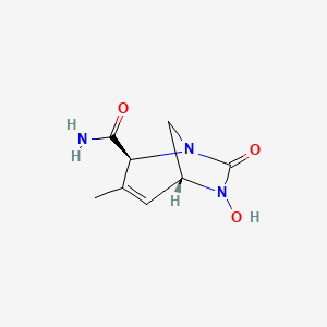 molecular formula C8H11N3O3 B11758773 (2S,5R)-6-hydroxy-3-methyl-7-oxo-1,6-diazabicyclo[3.2.1]oct-3-ene-2-carboxamide 