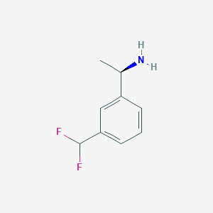 molecular formula C9H11F2N B11758780 (R)-1-(3-(Difluoromethyl)phenyl)ethan-1-amine 