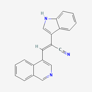 molecular formula C20H13N3 B11758785 (2Z)-2-(1H-indol-3-yl)-3-(isoquinolin-4-yl)prop-2-enenitrile 