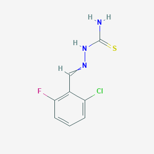 molecular formula C8H7ClFN3S B11758790 {[(2-Chloro-6-fluorophenyl)methylidene]amino}thiourea 