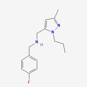 [(4-fluorophenyl)methyl][(3-methyl-1-propyl-1H-pyrazol-5-yl)methyl]amine