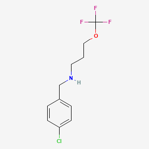 molecular formula C11H13ClF3NO B11758845 (4-Chloro-benzyl)-(3-trifluoromethoxypropyl)-amine 