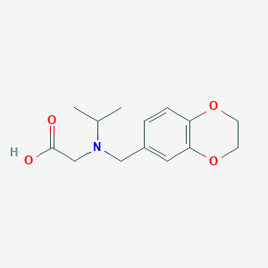 molecular formula C14H19NO4 B11758846 [(2,3-Dihydro-benzo[1,4]dioxin-6-ylmethyl)-isopropyl-amino]-acetic acid 