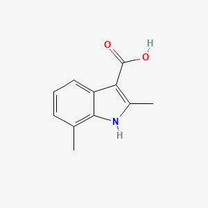 molecular formula C11H11NO2 B11758859 2,7-dimethyl-1H-indole-3-carboxylic acid 