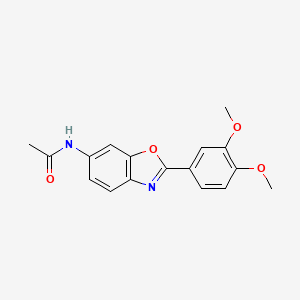 molecular formula C17H16N2O4 B1175886 N-[2-(3,4-dimethoxyphenyl)-1,3-benzoxazol-6-yl]acetamide 