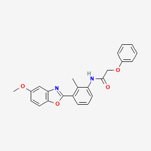 molecular formula C23H20N2O4 B1175888 N-[3-(5-methoxy-1,3-benzoxazol-2-yl)-2-methylphenyl]-2-phenoxyacetamide 