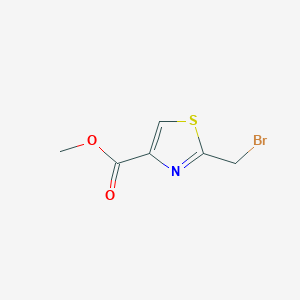 molecular formula C6H6BrNO2S B11758893 Methyl 2-(bromomethyl)thiazole-4-carboxylate 