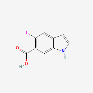 molecular formula C9H6INO2 B11758894 5-Iodo-1H-indole-6-carboxylic acid 