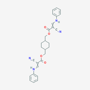 1,4-Cyclohexanediylbis(methylene) bis(3-anilino-2-cyanoacrylate)