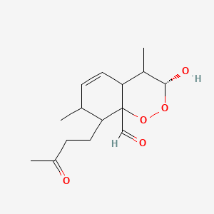 (3R)-3-hydroxy-4,7-dimethyl-8-(3-oxobutyl)-3,4,4a,7,8,8a-hexahydro-1,2-benzodioxine-8a-carbaldehyde